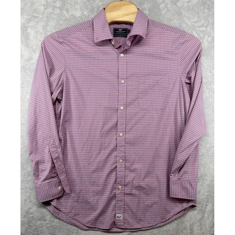 Vineyard Vines Performance Classic‎ Fit Murray Shirt Plaid Men's SIze Large L
